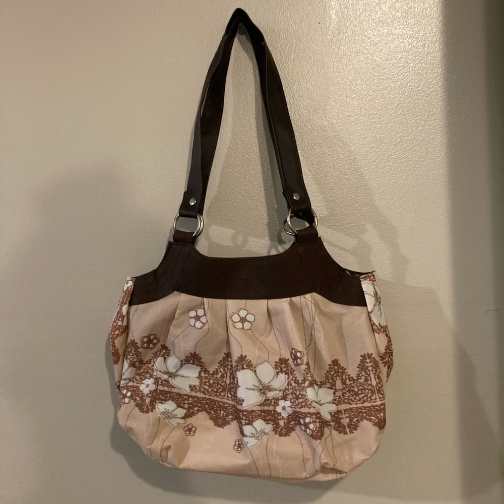 cute brown and tan shoulder bag